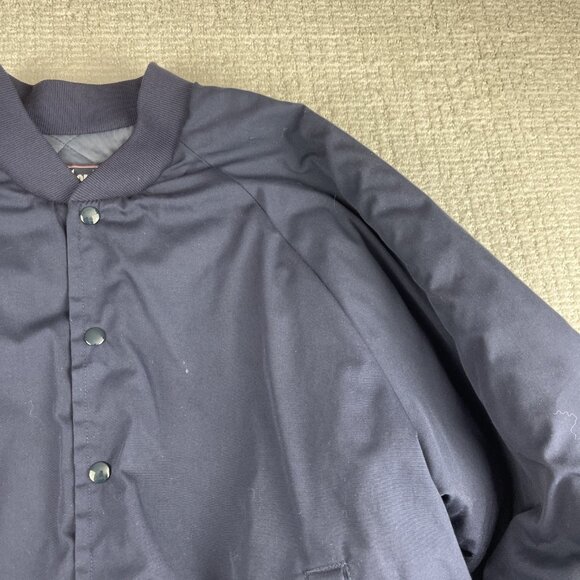 VINTAGE King Louie USA Bomber Jacket Men XL Navy Laborers Indianapolis Local 120 - Picture 11 of 16